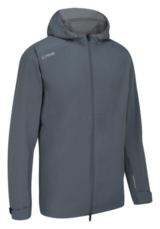 PING AquaDrive Waterproof męska kurtka z kapturem, carbon