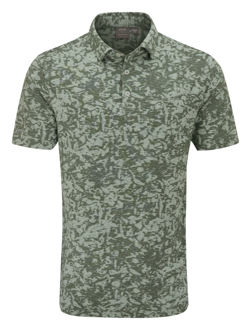 PING Marek Camo Jacquard męskie polo, jade multi