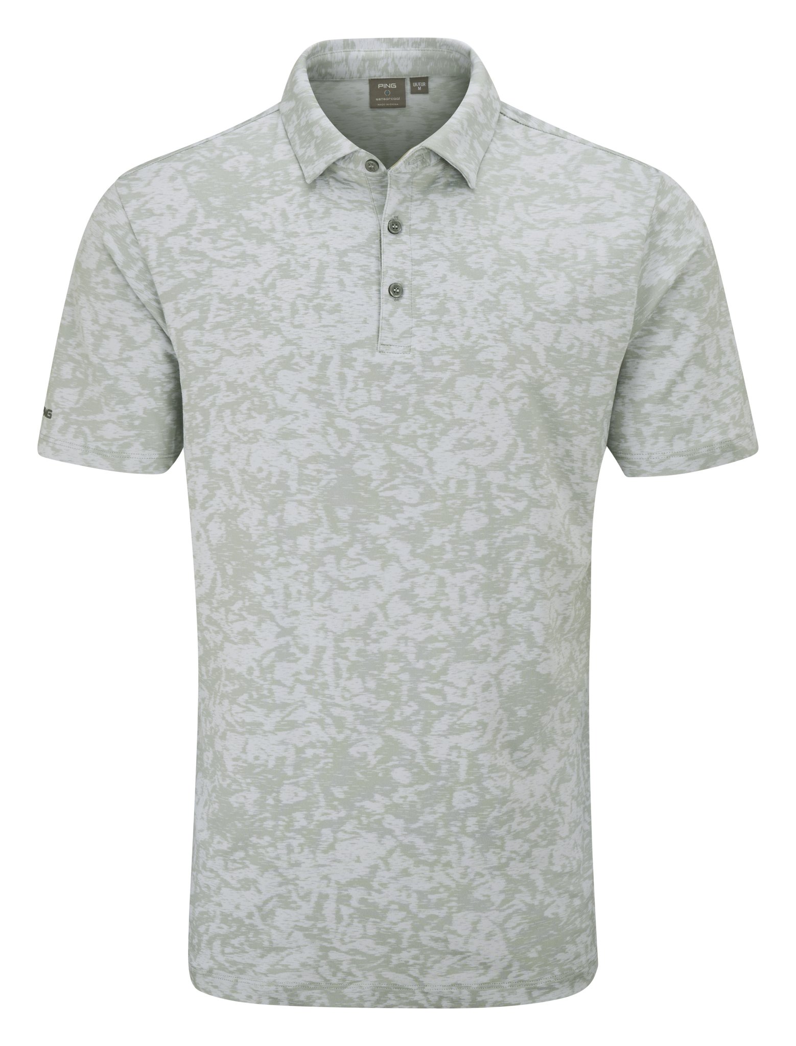 PING Marek Camo Jacquard męskie polo, silver multi