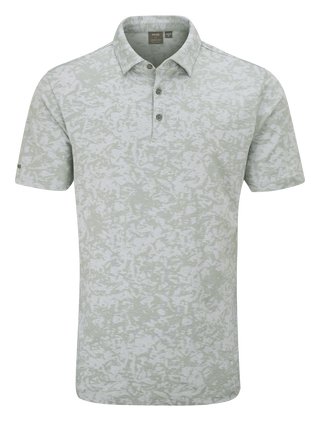 PING Marek Camo Jacquard męskie polo, silver multi