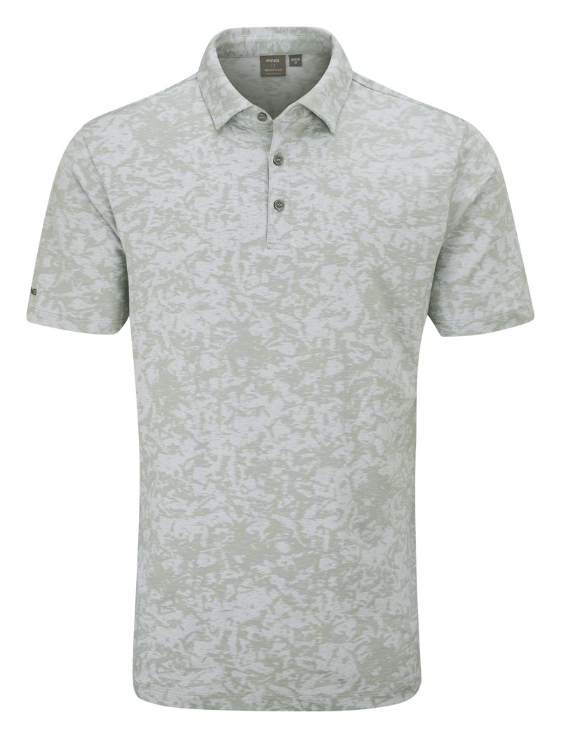 PING Marek Camo Jacquard męskie polo, silver multi