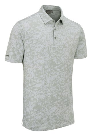 PING Marek Camo Jacquard męskie polo, silver multi