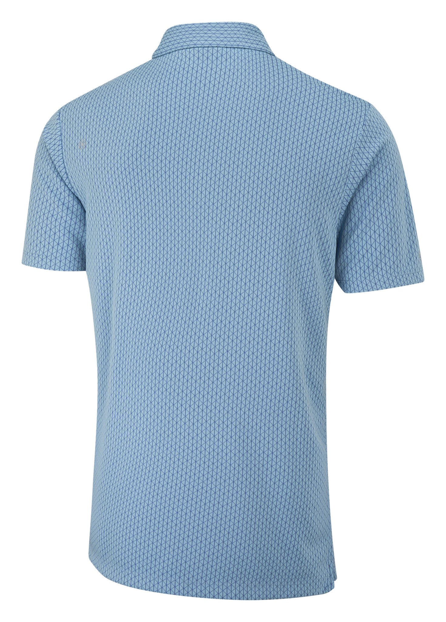 PING Hershel męskie polo, dusty blue multi
