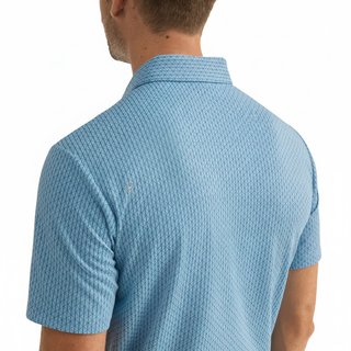 PING Hershel męskie polo, dusty blue multi