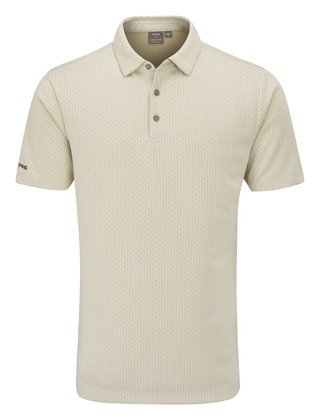 PING Hershel męskie polo, egret multi