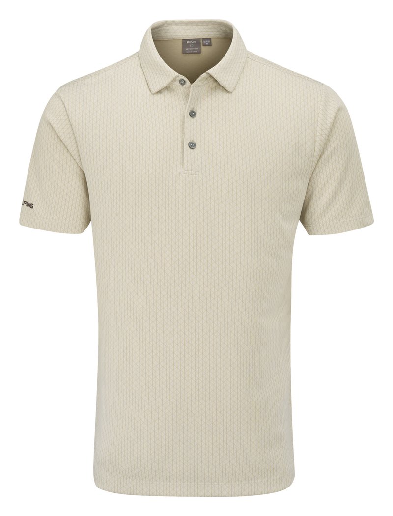 PING Hershel męskie polo, egret multi