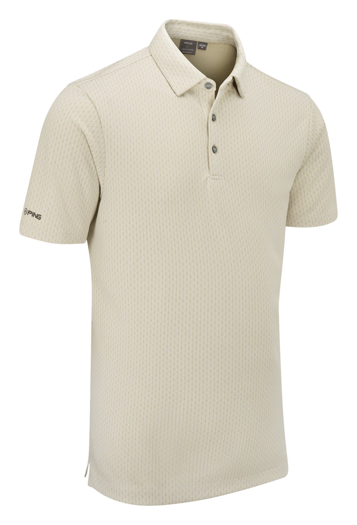 PING Hershel męskie polo, egret multi
