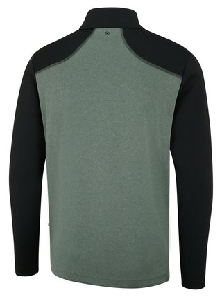PING Ramsey half zip ribbed fleece męska bluza, laurel marl/black