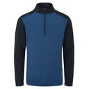 PING Ramsey half zip ribbed fleece męski sweter, inky marl/navy