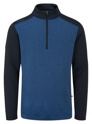 PING Ramsey half zip ribbed fleece męski sweter, inky marl/navy