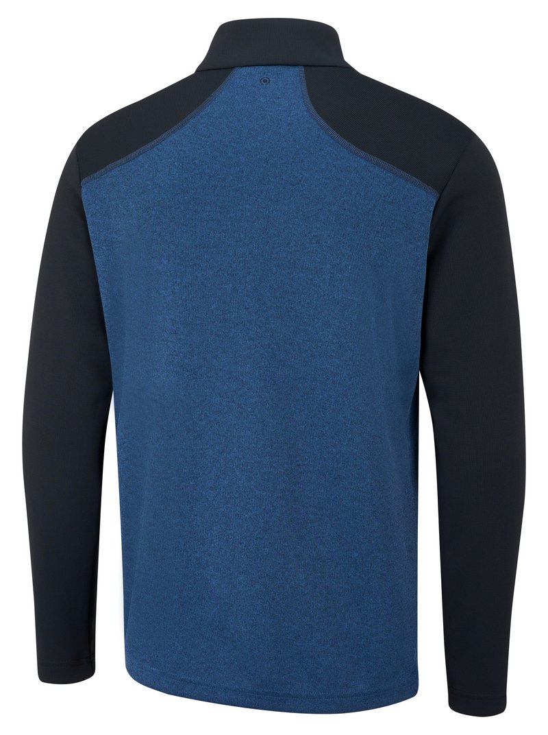 PING Ramsey half zip ribbed fleece męski sweter, inky marl/navy