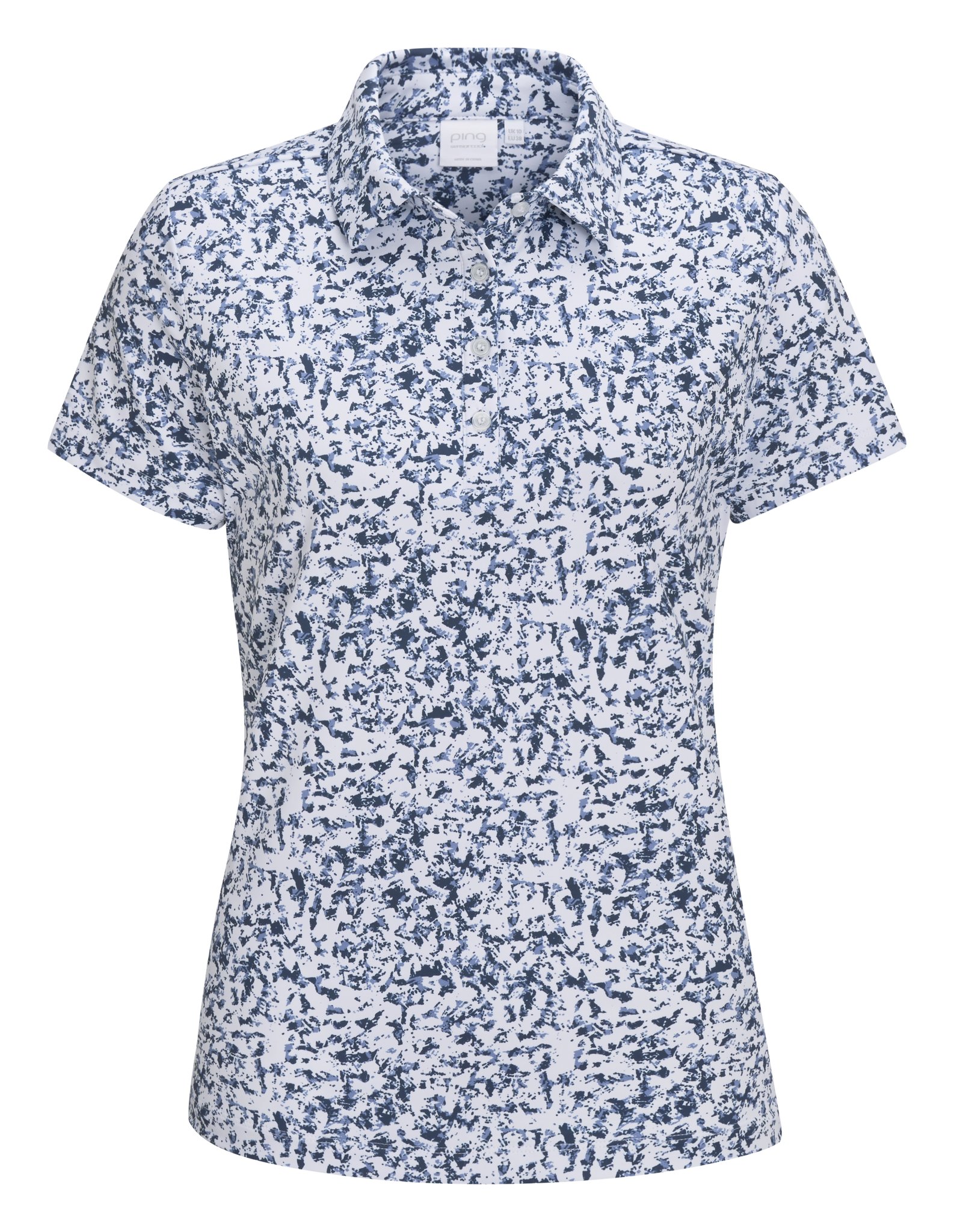 PING Mave damskie polo, white multi