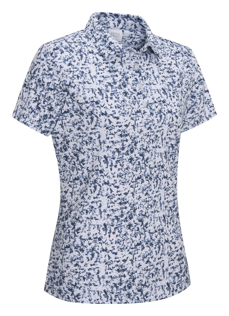 PING Mave damskie polo, white multi
