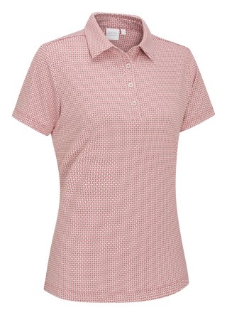 PING Mave damskie polo, coral blush/white