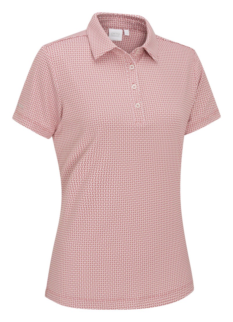 PING Mave damskie polo, coral blush/white