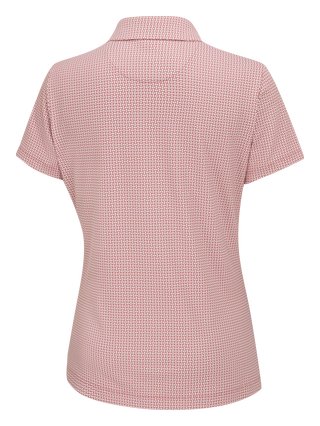 PING Mave damskie polo, coral blush/white
