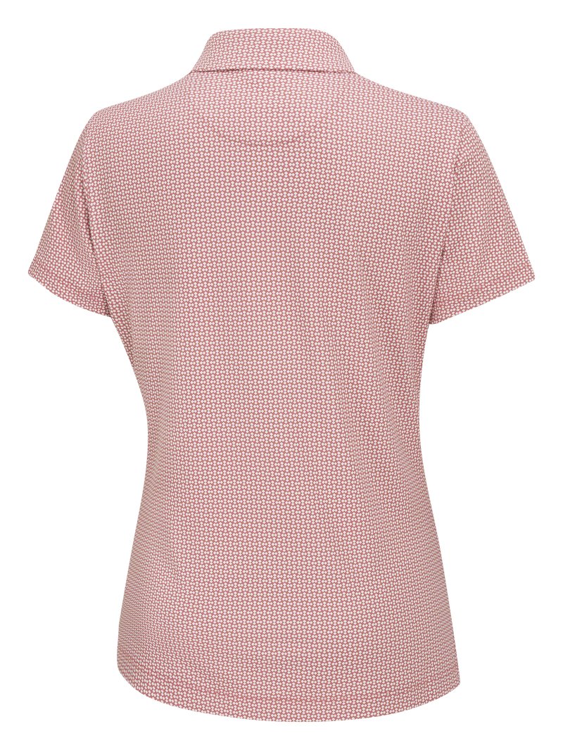 PING Mave damskie polo, coral blush/white