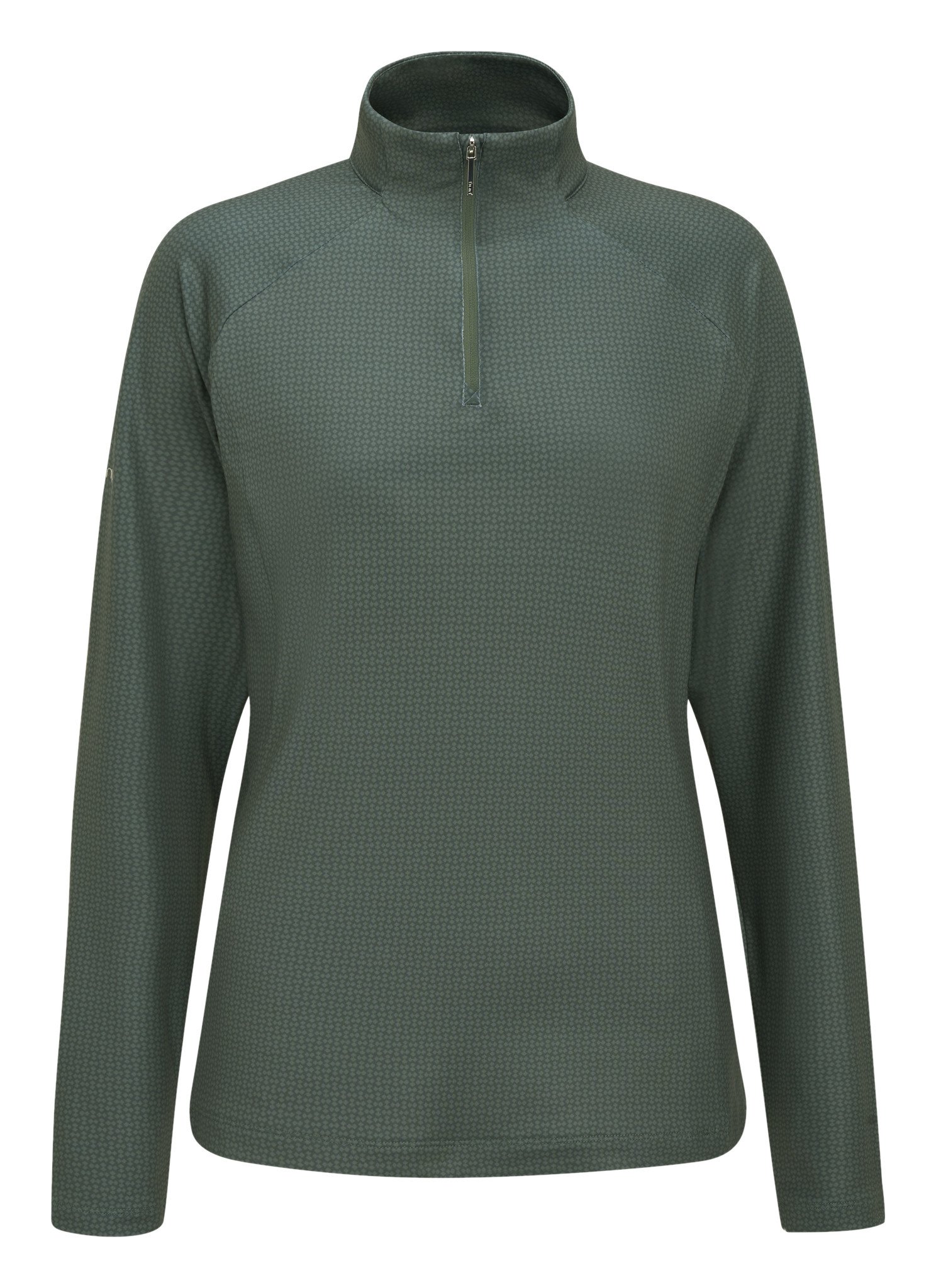 PING Jasmine Printed z długim rękawem damska koszulka, gorse green/laurel