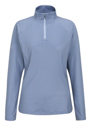 PING Jasmine Printed damska koszulka z długim rękawem, viola/blue indigo