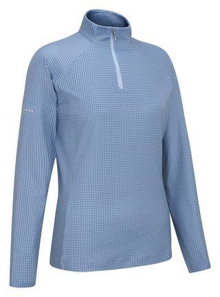 PING Jasmine Printed damska koszulka z długim rękawem, viola/blue indigo