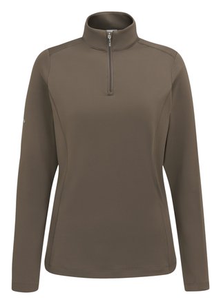 PING Aveline Half Zip damska koszulka z długim rękawem, coffee