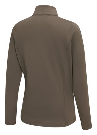 PING Aveline Half Zip damska koszulka z długim rękawem, coffee