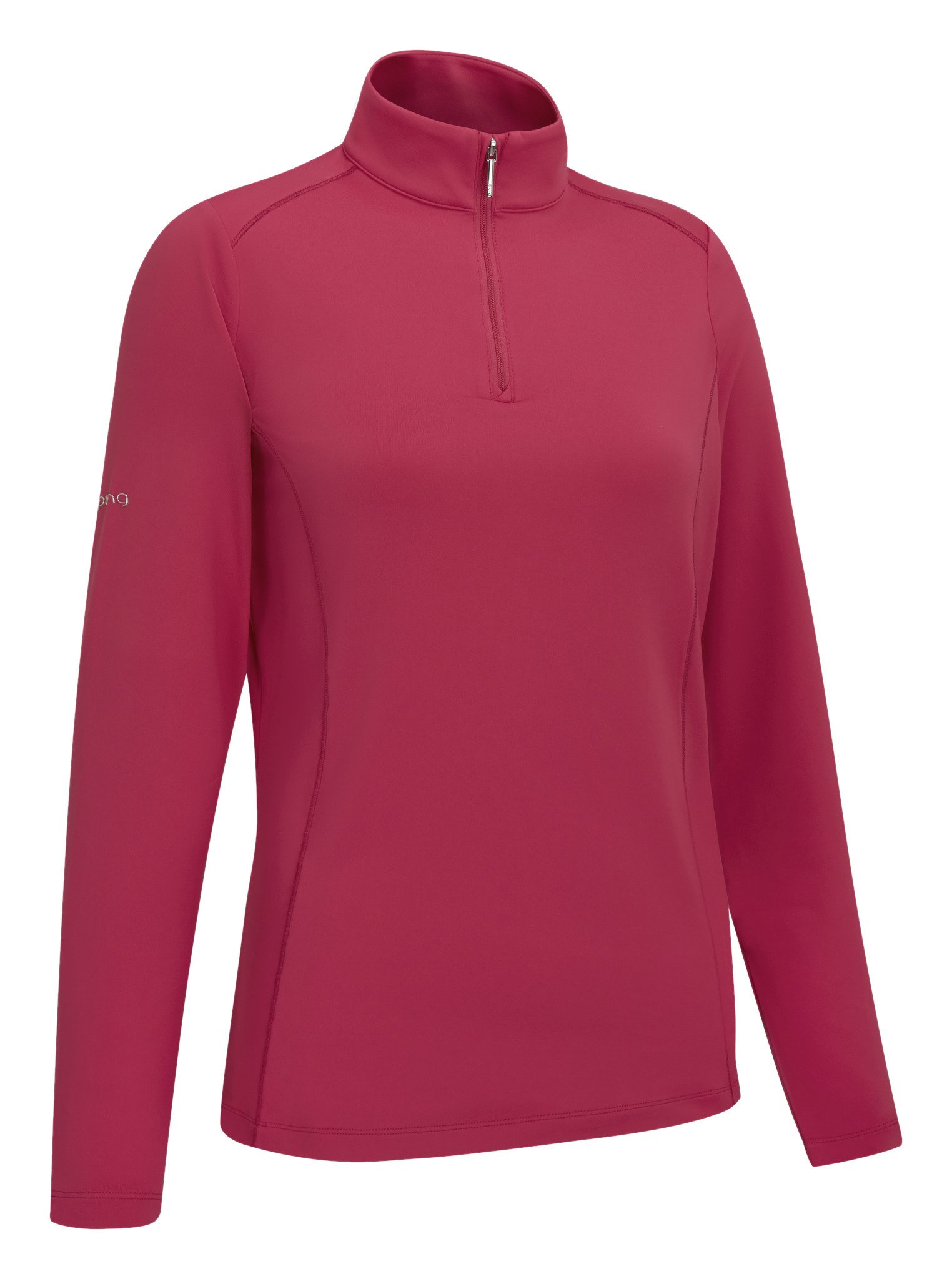 PING Aveline Half Zip damska koszulka z długim rękawem, freesia