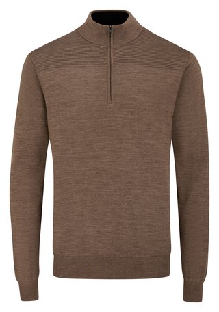 PING Dorset Quarter zip męski sweter, coffe marl