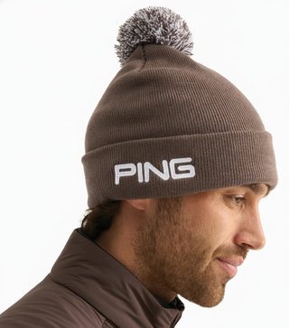 PING Cresting Knit męska zimowa czapka, coffee