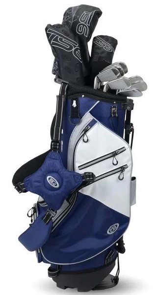 U.S. Kids Golf TS6-48 (122cm) 10-Club juniorski zestaw golfowy, grafit, + stand bag, navy/white/grey