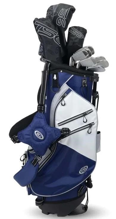 U.S. Kids Golf TS6-48 (122cm) 10-Club juniorski zestaw golfowy, grafit, + stand bag, navy/white/grey