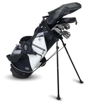U.S. Kids Golf TS6-51 (130cm) juniorski zestaw golfowy 10-klubowy, grafit, + torba stand bag, czarny/biały/szary