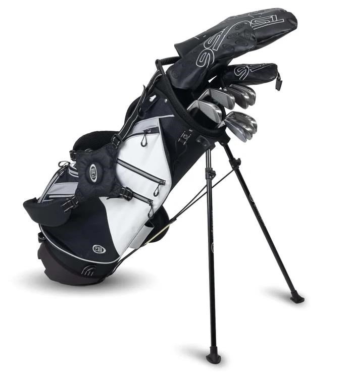 U.S. Kids Golf TS6-51 (130cm) juniorski zestaw golfowy 10-klubowy, grafit, + torba stand bag, czarny/biały/szary
