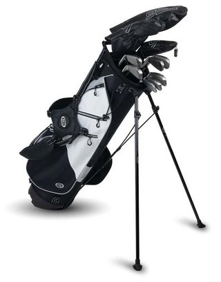 U.S. Kids Golf TS6-63 10-Club juniorski zestaw golfowy, grafit, + torba stand bag, czarny/biały/szary