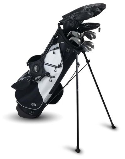 U.S. Kids Golf TS6-63 10-Club juniorski zestaw golfowy, grafit, + torba stand bag, czarny/biały/szary