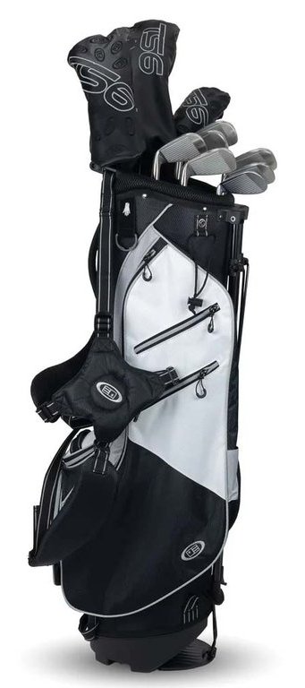 U.S. Kids Golf TS6-63 10-Club juniorski zestaw golfowy, grafit, + torba stand bag, czarny/biały/szary