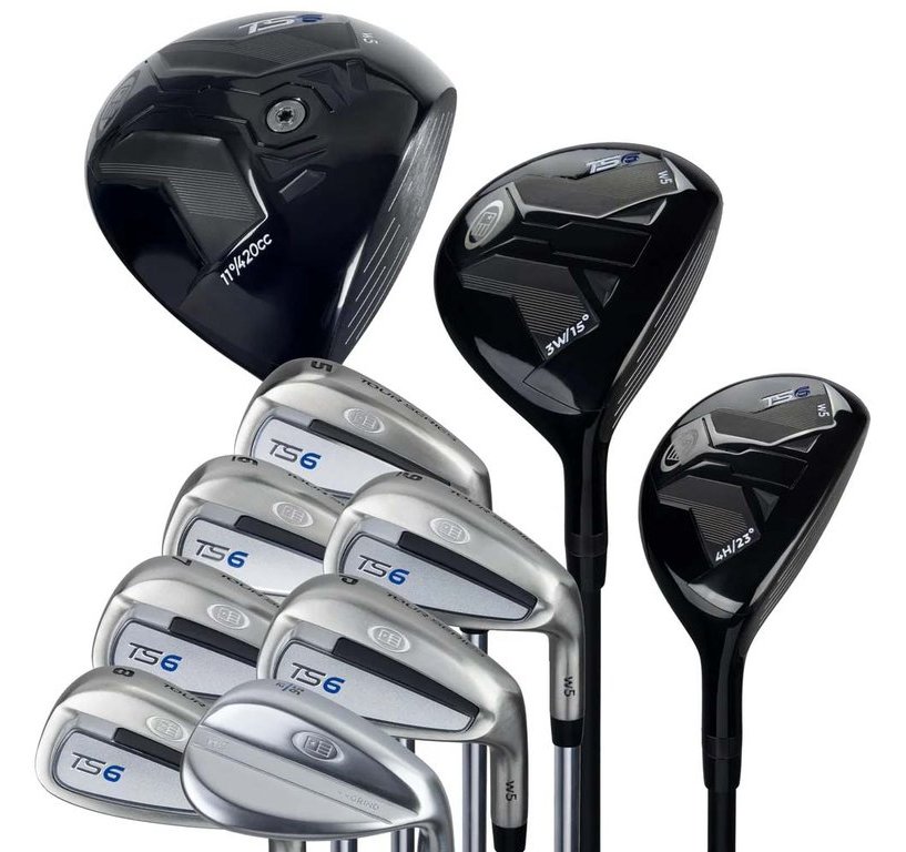 U.S. Kids Golf TS6-63 10-Club juniorski zestaw golfowy, grafit, + torba stand bag, czarny/biały/szary