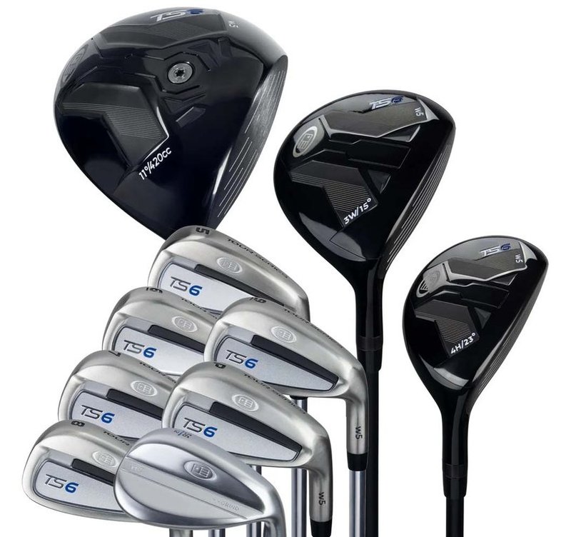 U.S. Kids Golf TS6-63 10-Club juniorski zestaw golfowy, grafit, + torba stand bag, czarny/biały/szary