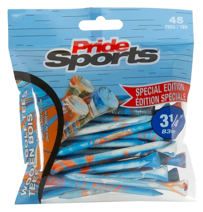 Pride Sports Special Edition Paint Splatter tee, 83 mm (3 1/4"), niebiesko/pomarańczowe (45 szt.)