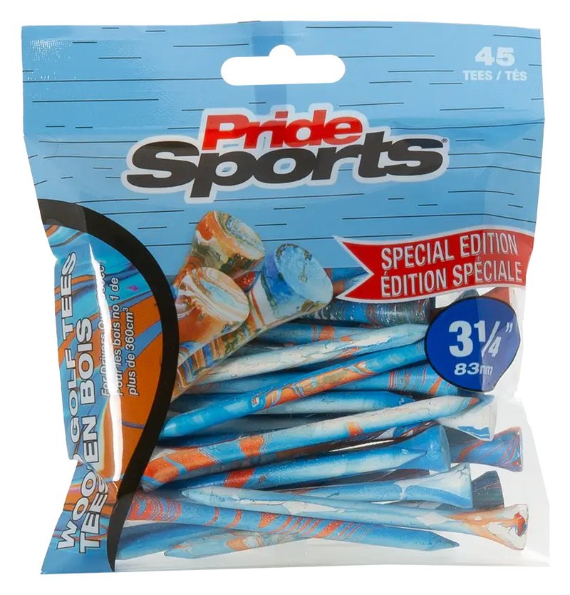 Pride Sports Special Edition Paint Splatter tee, 83 mm (3 1/4"), niebiesko/pomarańczowe (45 szt.)