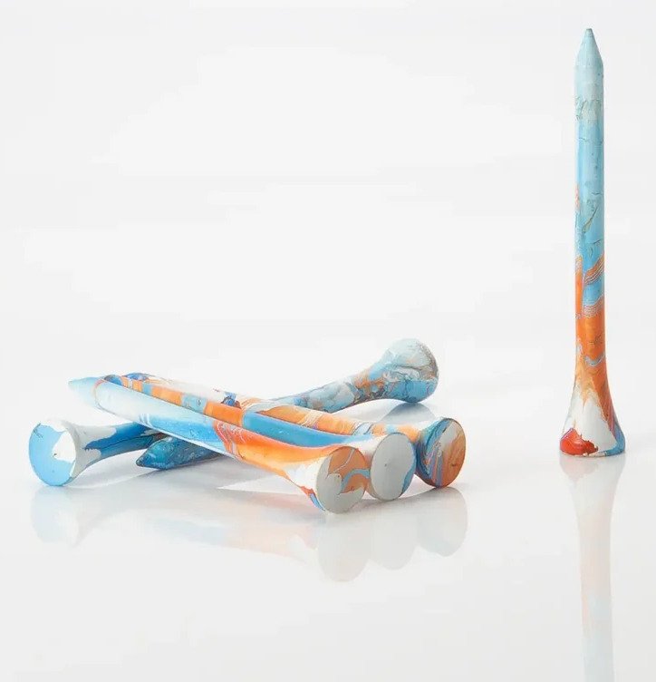 Pride Sports Special Edition Paint Splatter tee, 83 mm (3 1/4"), niebiesko/pomarańczowe (45 szt.)