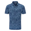 PING Marek Camo Jacquard męskie polo, infinity blue multi