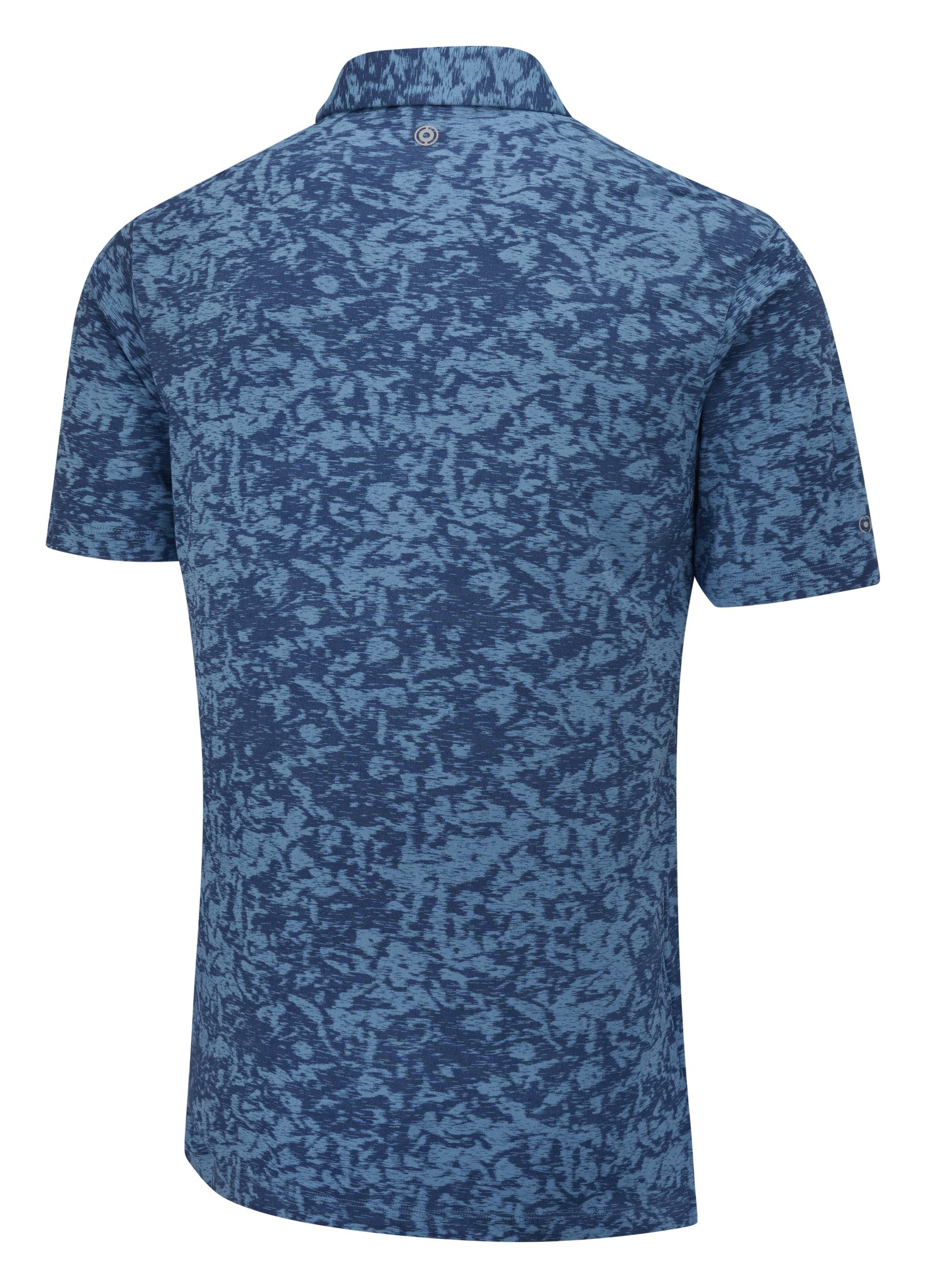PING Marek Camo Jacquard męskie polo, infinity blue multi
