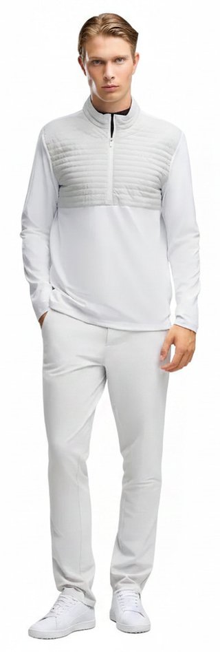 Puma Cloudspun Tech Hybrid 1/2 Zip męska kurtka, white glow/platino grey
