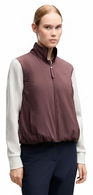 Puma Cloudspun Fleece Hybrid damska kurtka, rich cocoa/warm white