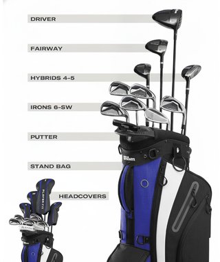 Wilson PlayerFit Premium męski zestaw golfowy, stal