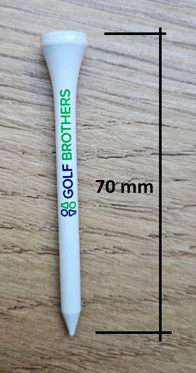 Golf Brothers tee (bambus), białe, 70mm, opakowanie 50 szt.