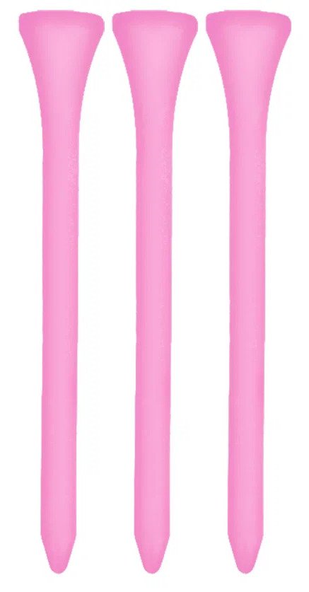 Longridge Neon Wooden Tees 69mm (40 szt.), różowe