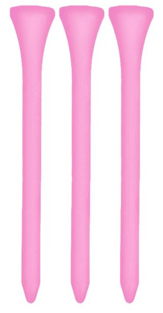 Longridge Neon Wooden Tees 69mm (40 szt.), różowe