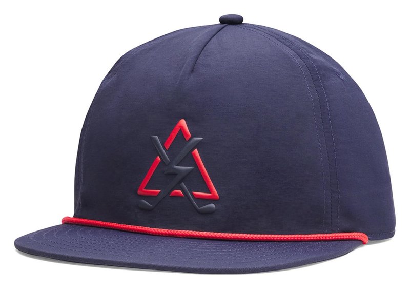 Under Armour Drive 5 Panel Hazard męska czapka z daszkiem, midnight navy/red
